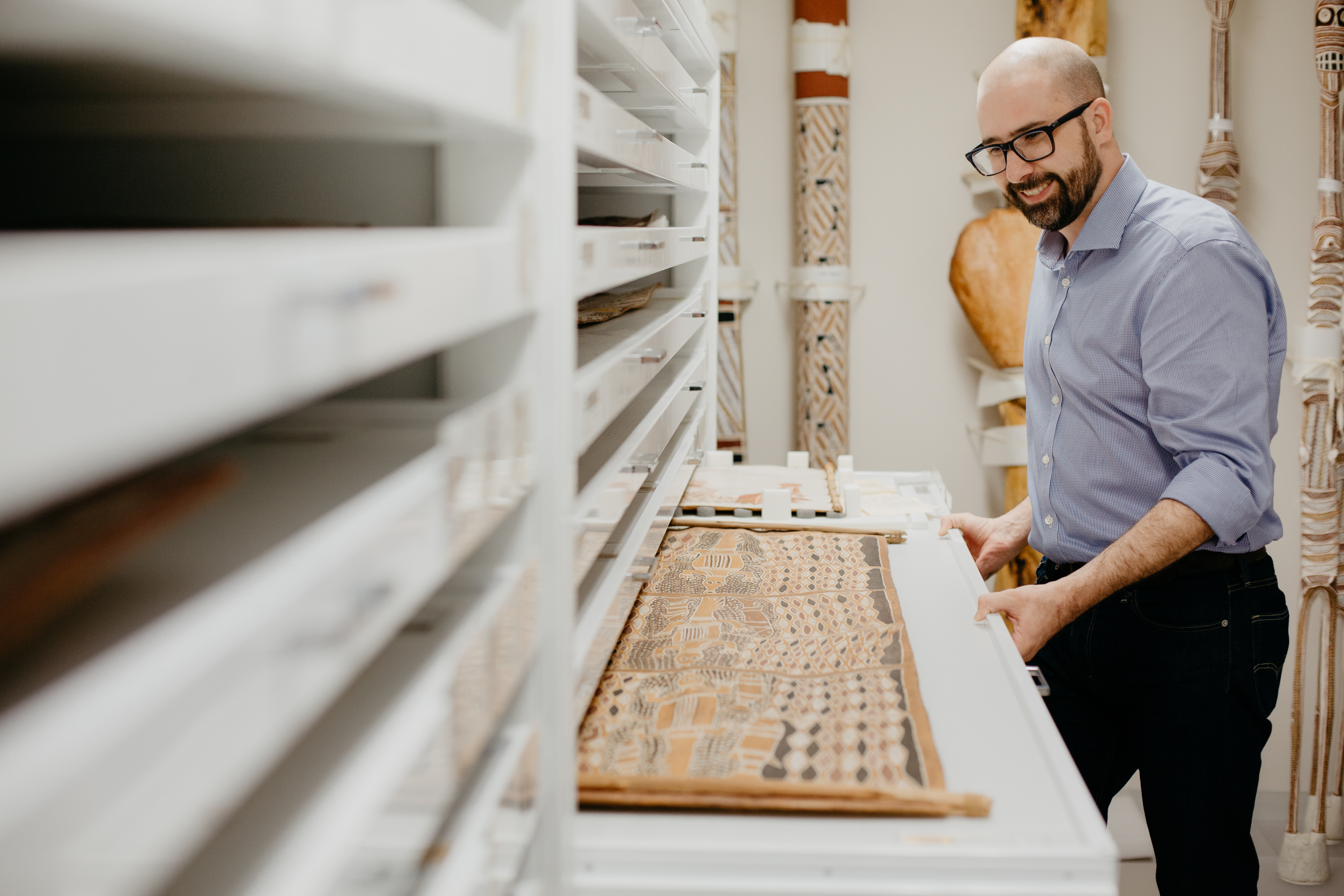 Henry F. Skerritt, Curator of the Indigenous Arts of Australia at Kluge-Ruhe.