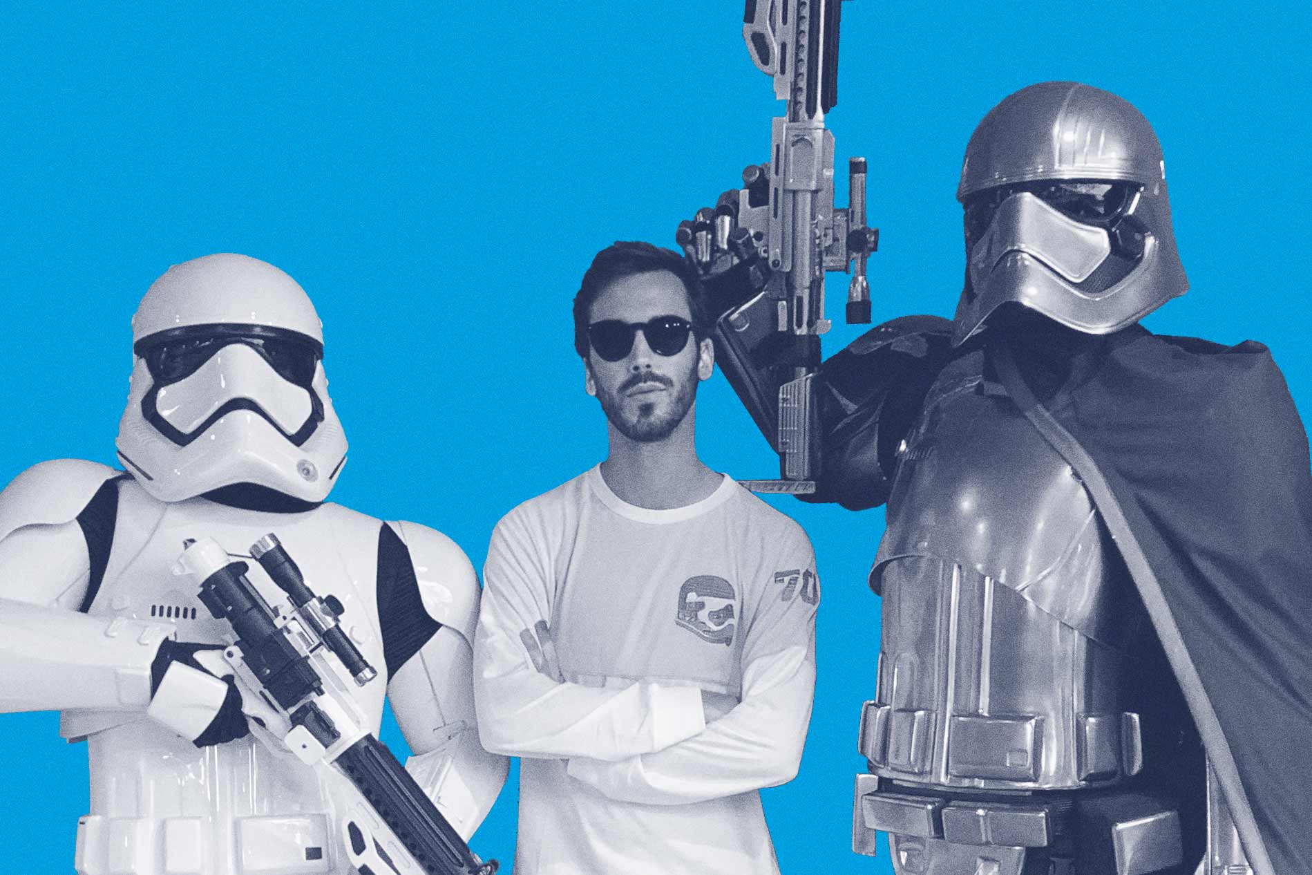 Law student Ryan Kurtiak, center, who previously worked at Walt Disney World as a “Star Wars” villager, saw law school as a way to channel his creative energy. (Contributed photo)