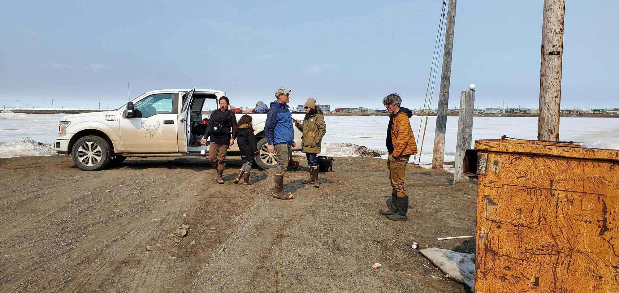 An image of the design team in rural Alaska
