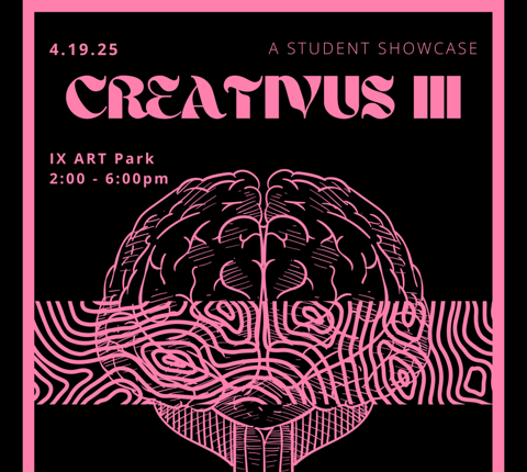 Creativus III with an illustrated brain in pink