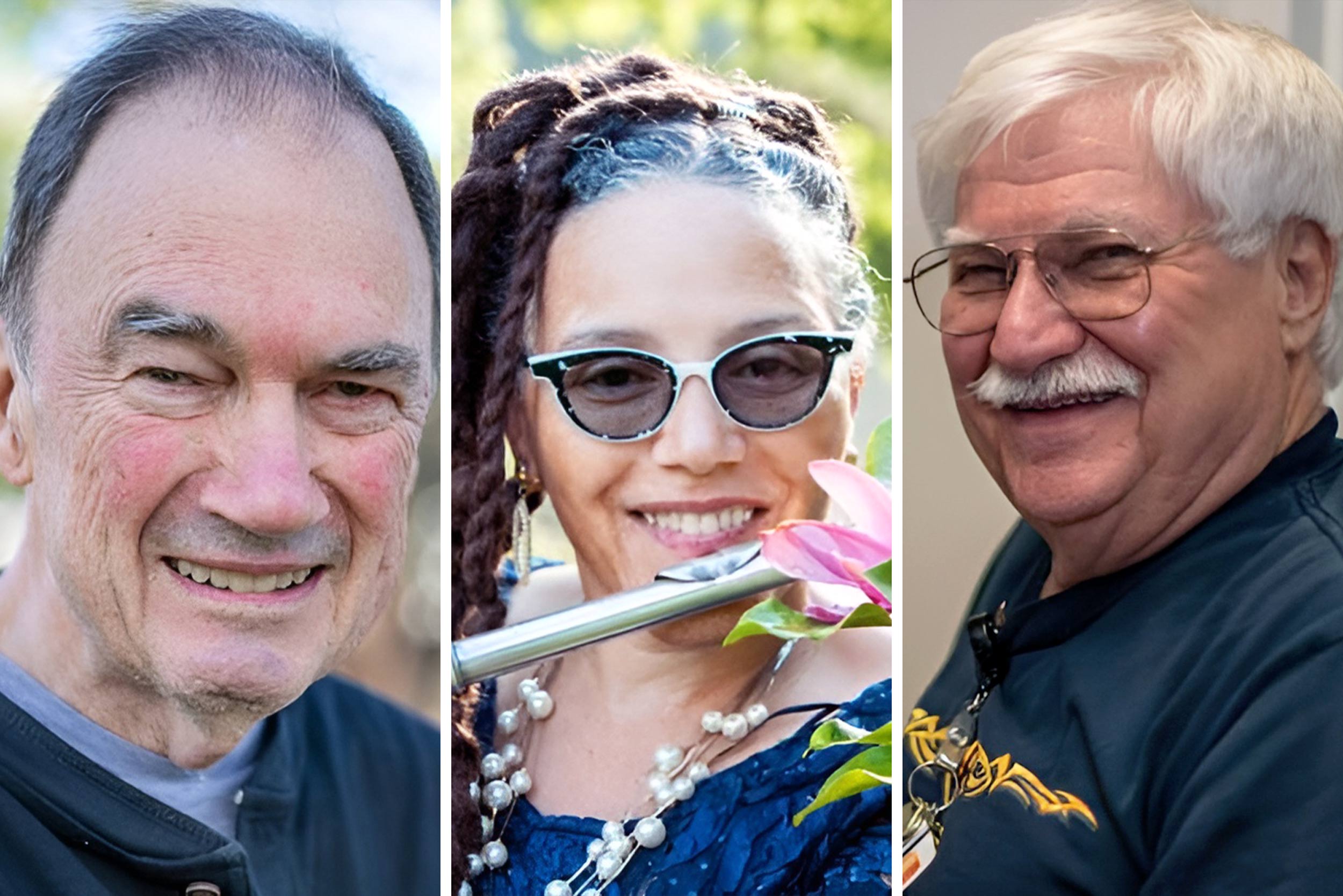 From left, astronomy professor Roger Chevalier, music professor Nicole Mitchell Gantt and biology professor Raymond Keller are among the newest fellows of the American Academy of Arts and Sciences. 