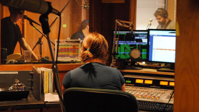 Student DJs at WTJU 91.1FM