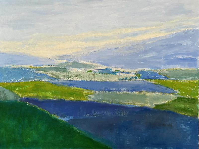 'Evening After the Rain', 2022. Oil on Canvas, 36” x 48” by Isabelle Abbot