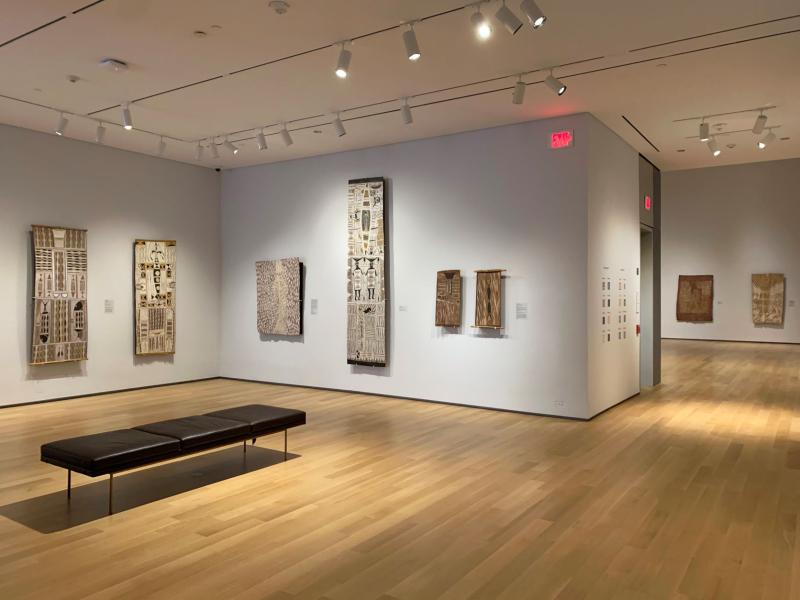 Installing "Madayin: Eight Decades of Aboriginal Australian Bark Painting from Yirrkala" at The Hood Museum of Art, Dartmouth
