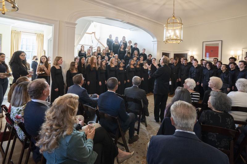 The University Singers perform at Arts on the Hill in the foyer of Carr’s Hill. (Photo by Dan Addison, University Communications)