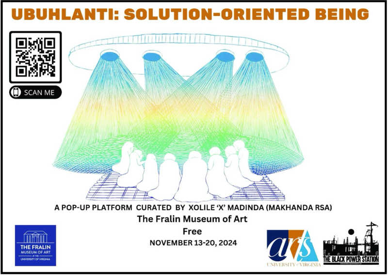 Poster for Ubuhlanti: Solution Oriented Being designed by Xolile ‘X’ Madinda and Sandile Goje.