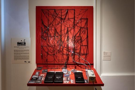 Alex Christie and Noel Lobley, Tape Worns (2024) at The Fralin Museum of Art. Photo by Stacey Evans.