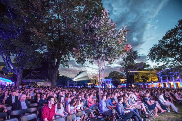 Waiting for the Bicentennial Launch Celebration to start! (Photo: Coe Sweet)