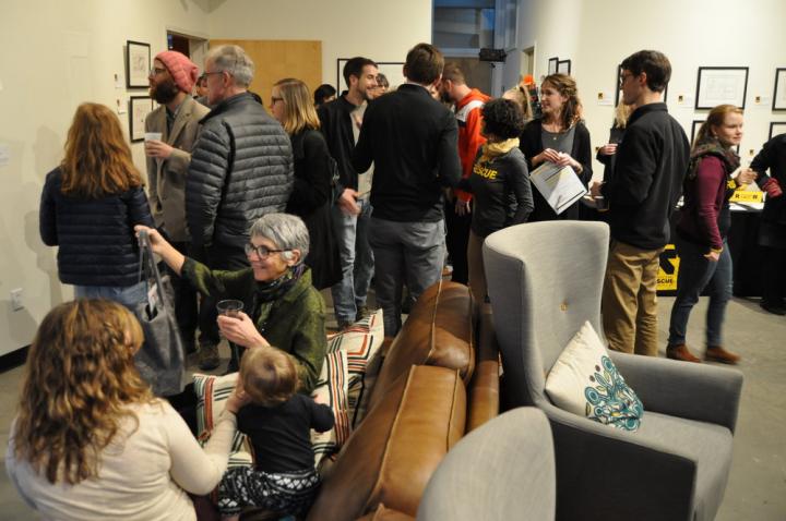 Studio IX Gallery with Visitors